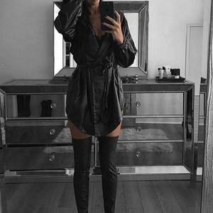 NWT MPOUR Faux Leather Wrap Jacket